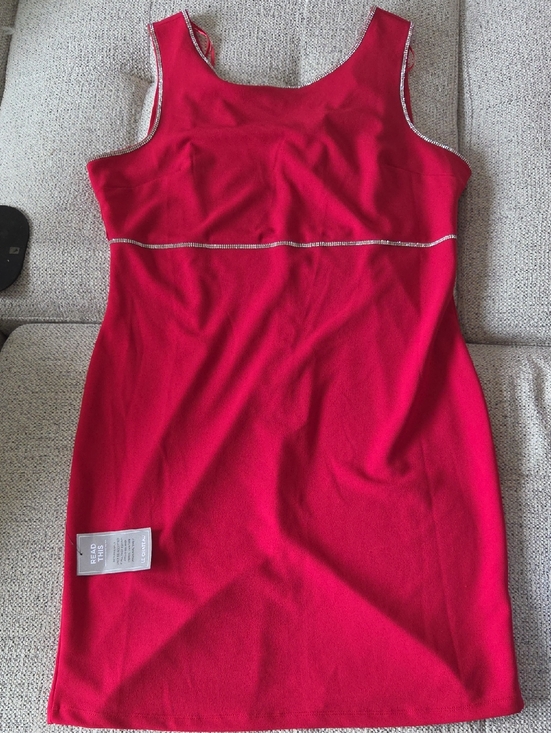 le chateau Dresses & Skirts - le chateau Red Midi Dress with Silver Trim